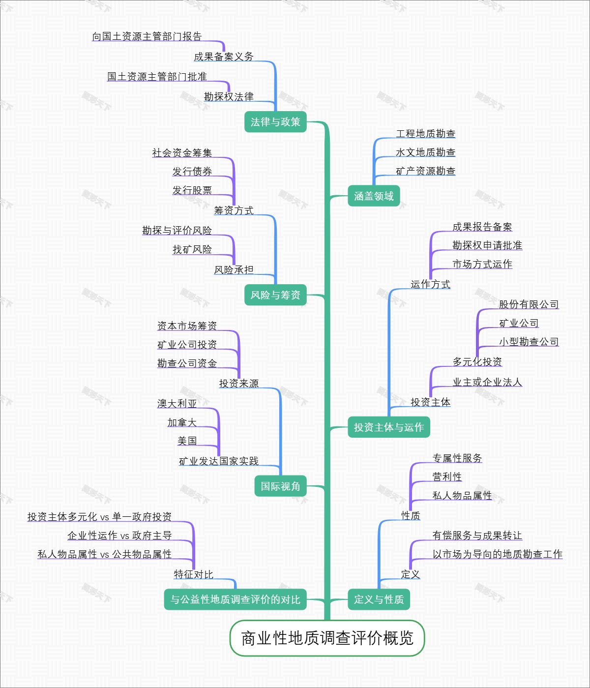 商业性地质调查评价概览