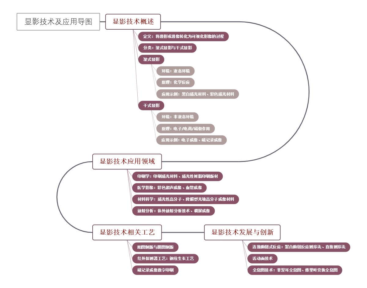 显影技术及应用导图