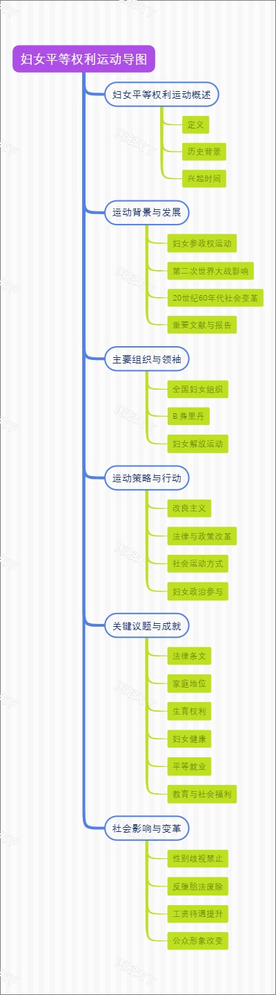 妇女平等权利运动导图