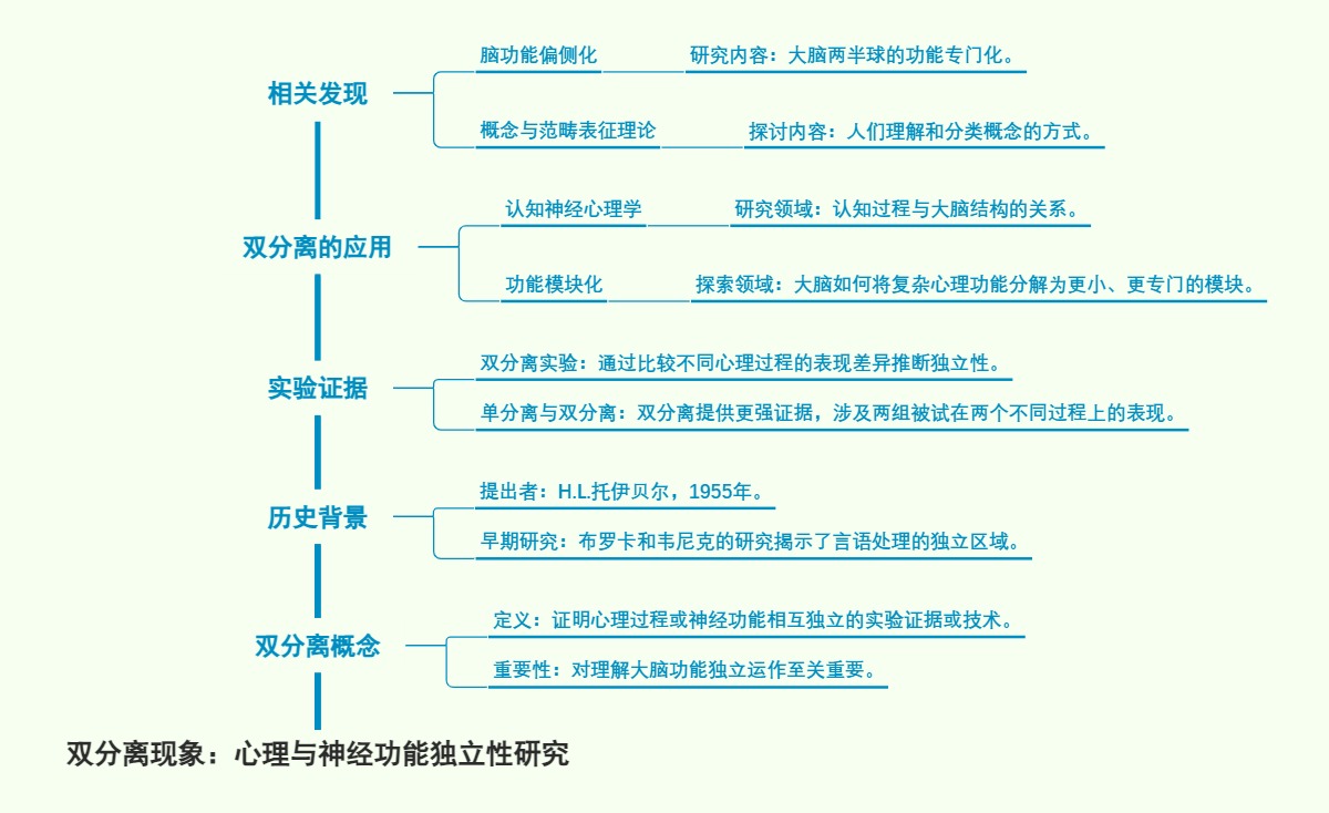 双分离现象：探索心理与神经功能的独立性