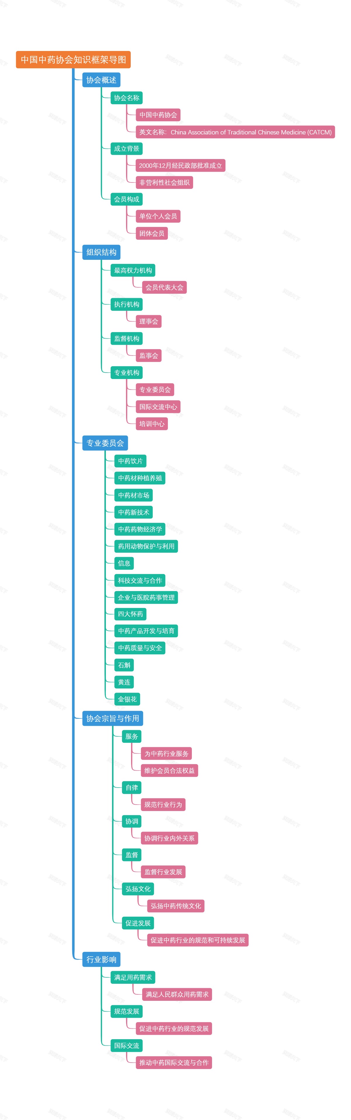 中国中药协会知识框架导图